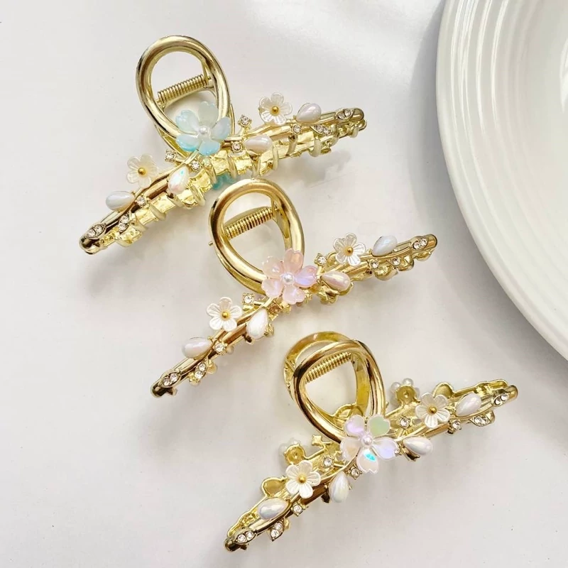 گیره کلیپس فلزی گل صدفی وارداتی